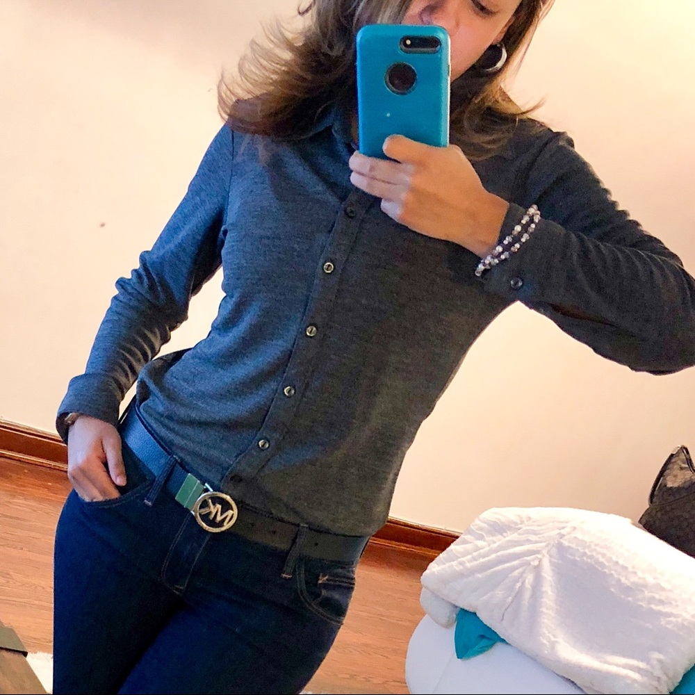 Women's Express Gray size S Button Down Shirt